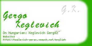 gergo keglevich business card